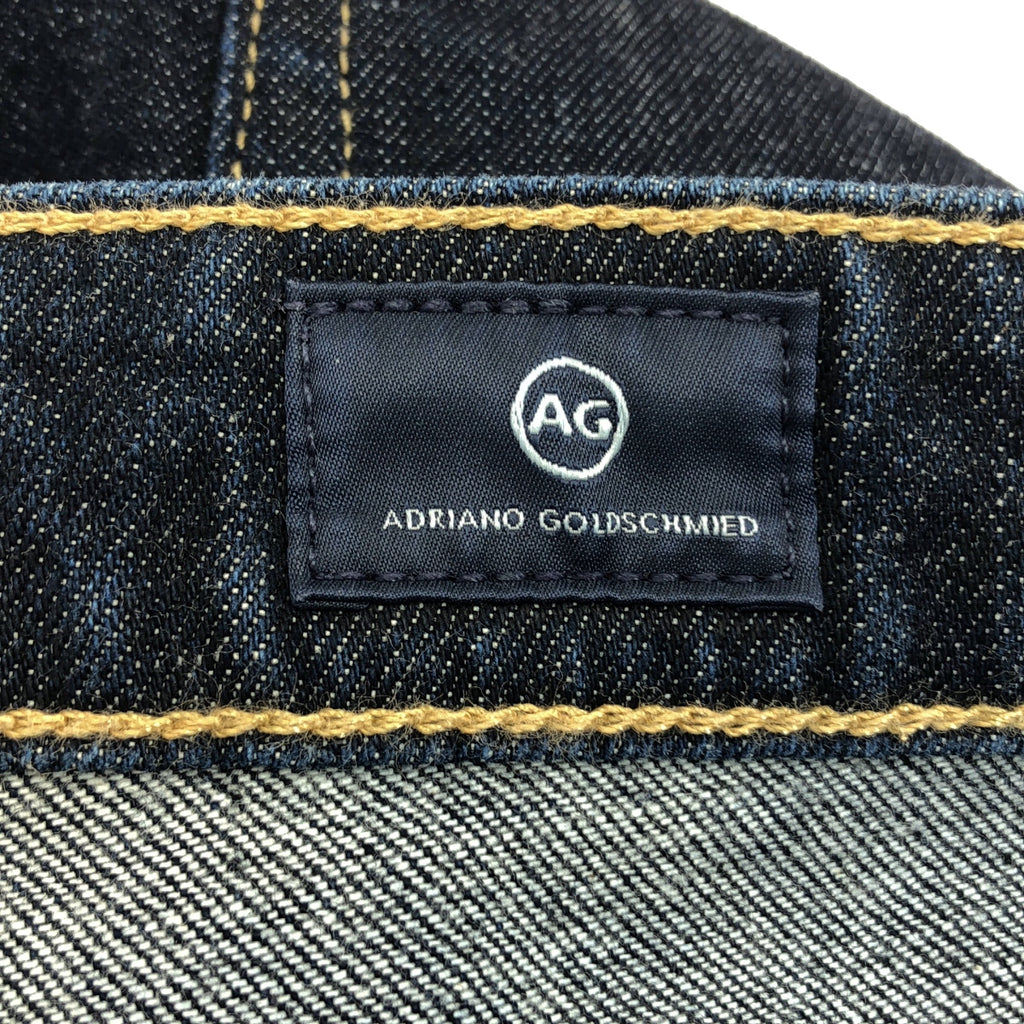 AG adriano Goldschmied / エージーアドリアーノゴールドシュミット | ロゴレザーパッチ ロールアップ デニムパンツ | 28 | レディース
