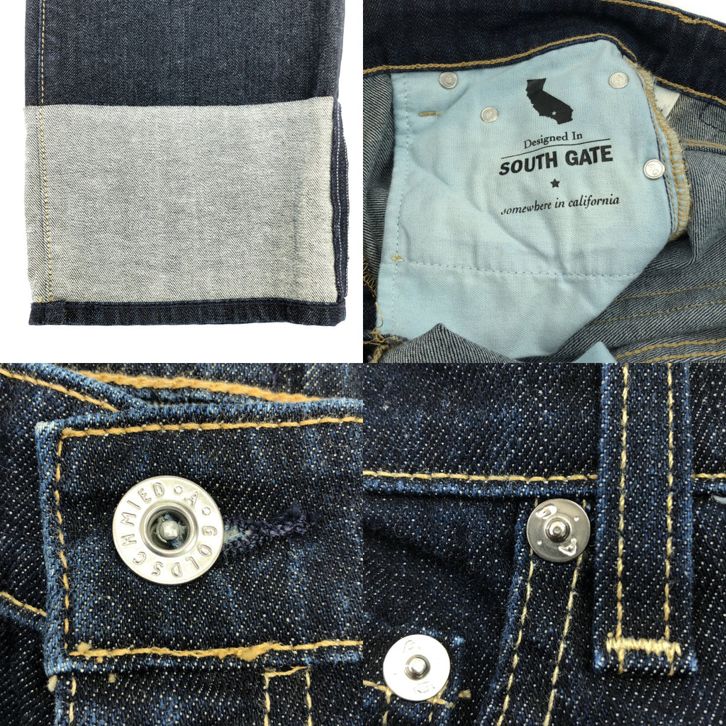 AG adriano Goldschmied / エージーアドリアーノゴールドシュミット | ロゴレザーパッチ ロールアップ デニムパンツ | 28 | レディース