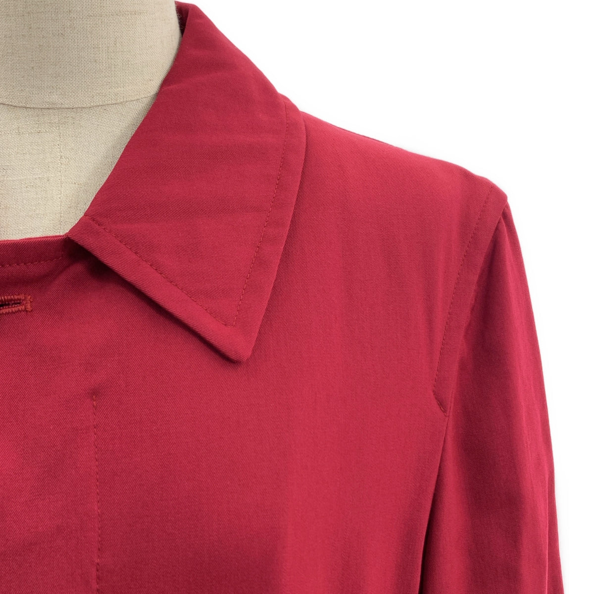 【미품】 COMME des GARCONS COMME des GARCONS / 콤콤 | AD2005 | 울 개버진 스텐 컬러 코트 | S | 레드 |