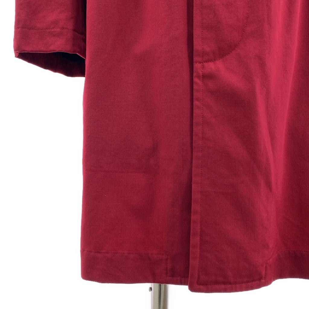 [品相極佳] COMME des GARCONS |公元2005年|羊毛華達呢風衣 | S 號 |紅色|女性的