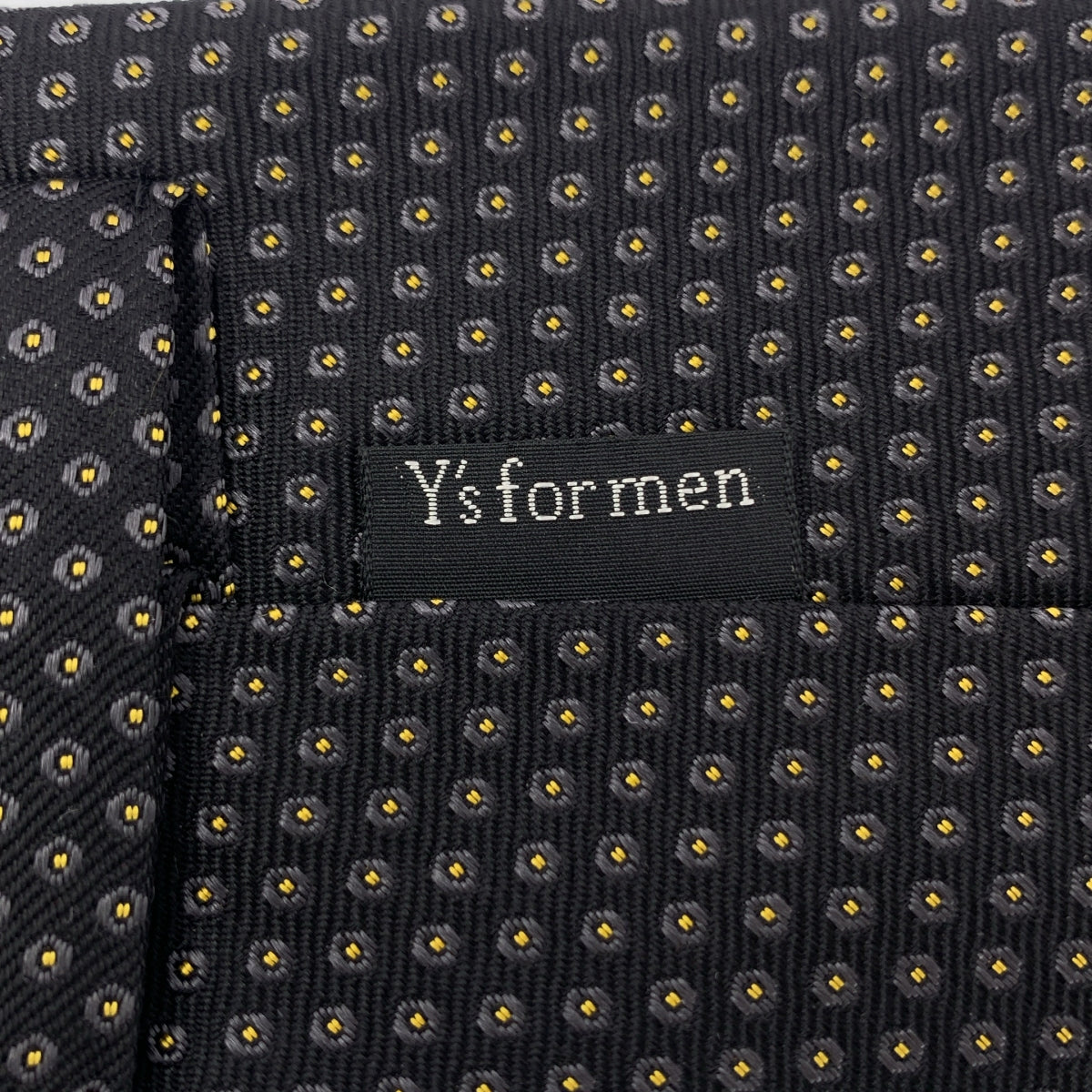 Y's 男士 / Yohji Yamamoto | 小圖案真絲領帶 | 黑色