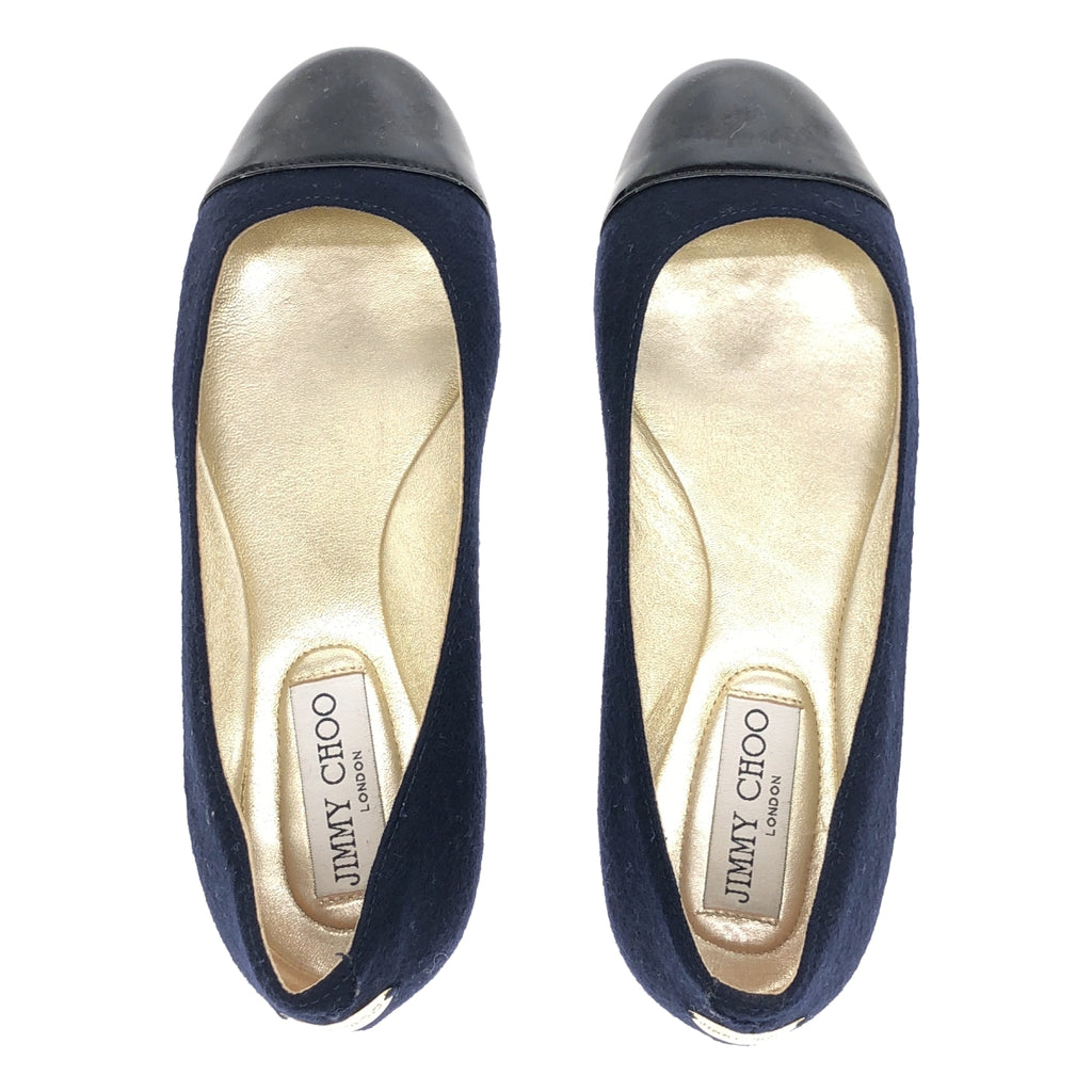 JIMMY CHOO | 漆皮圓頭平底高跟鞋 | 尺寸 36 1/2 | 女款