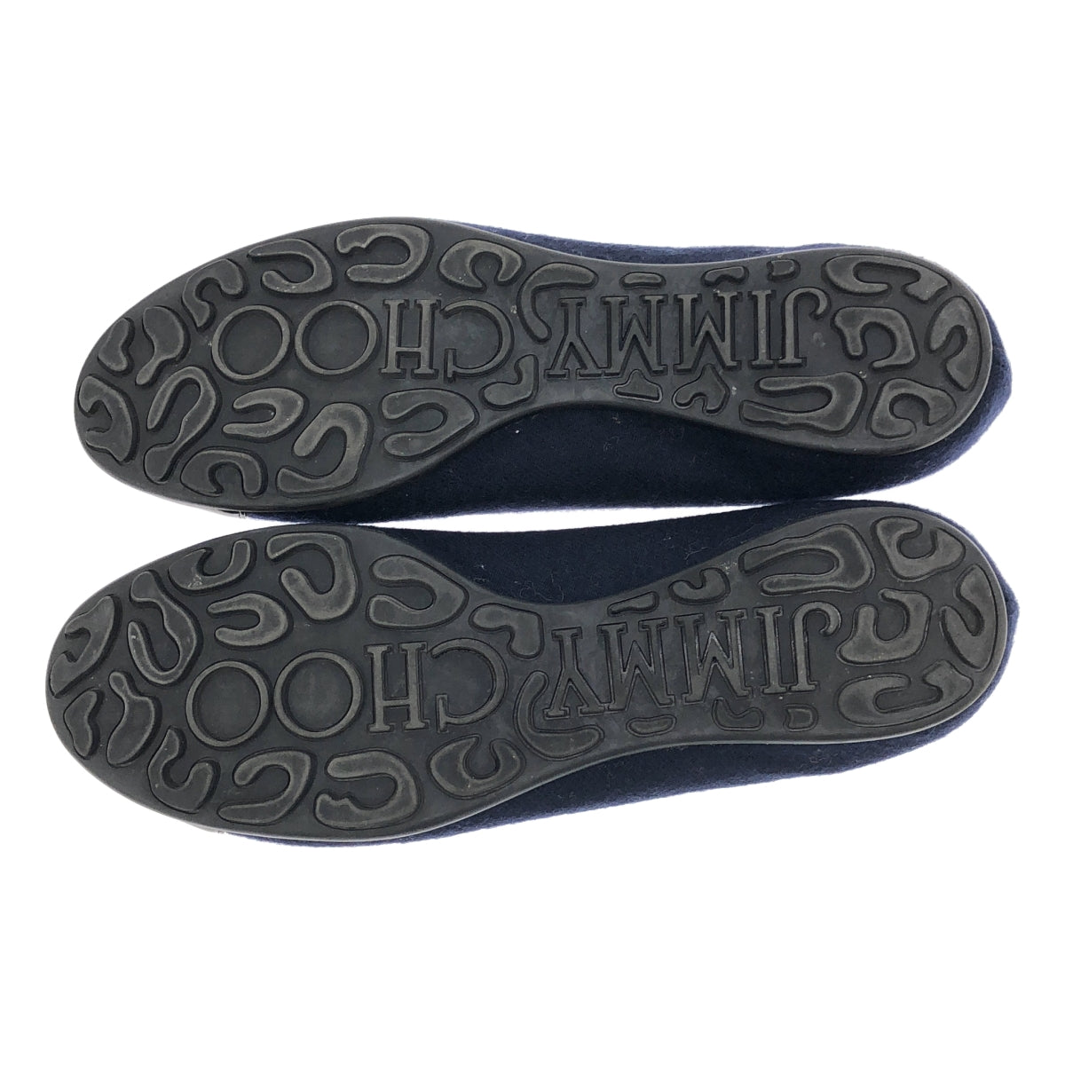 JIMMY CHOO | 漆皮圓頭平底高跟鞋 | 尺寸 36 1/2 | 海軍藍/黑色 | 女款