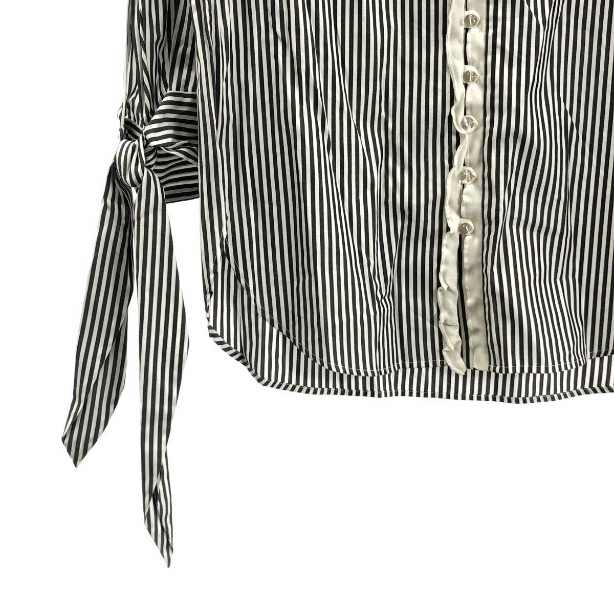 3.1 Phillip Lim / 쓰리원 필립 림 | 스트라이프 슬리브 리본 셔츠 | 0 | 여성