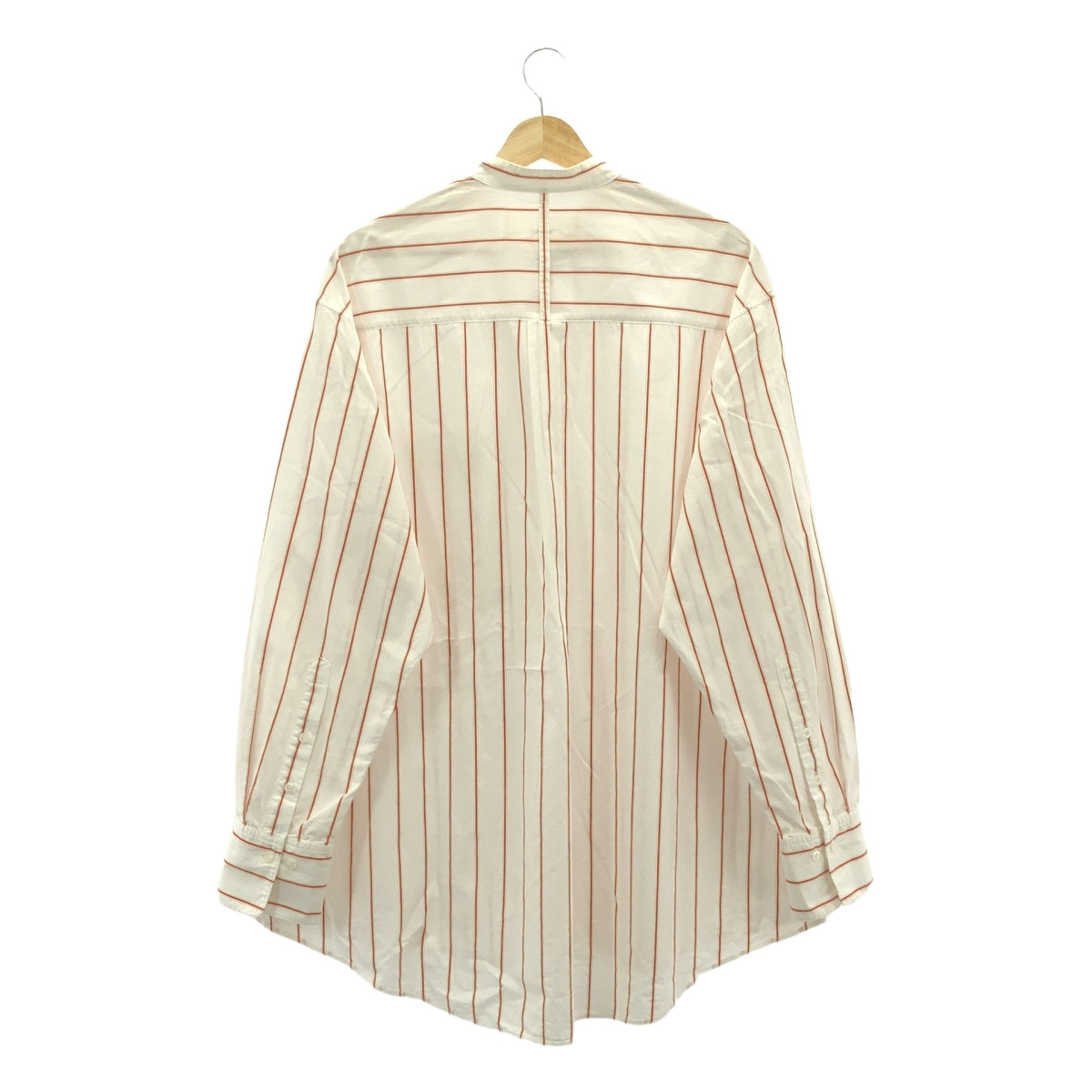 TODAYFUL / トゥデイフル | Stripe Over Shirts ストライプ オーバー シャツ | F | ホワイト/レッド | レディース