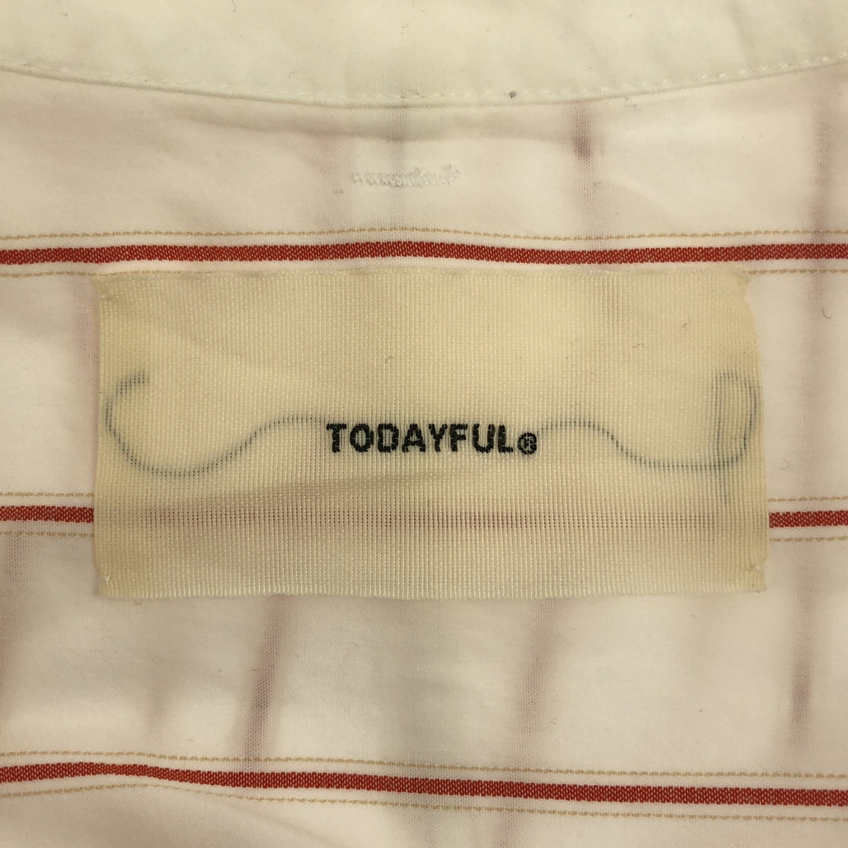 TODAYFUL / トゥデイフル | Stripe Over Shirts ストライプ オーバー シャツ | F | ホワイト/レッド | レディース