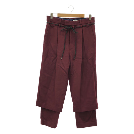 [New] prasthana / Prasthana | Zankyo lazy slacks / Pants | M | Bordeaux | Men's