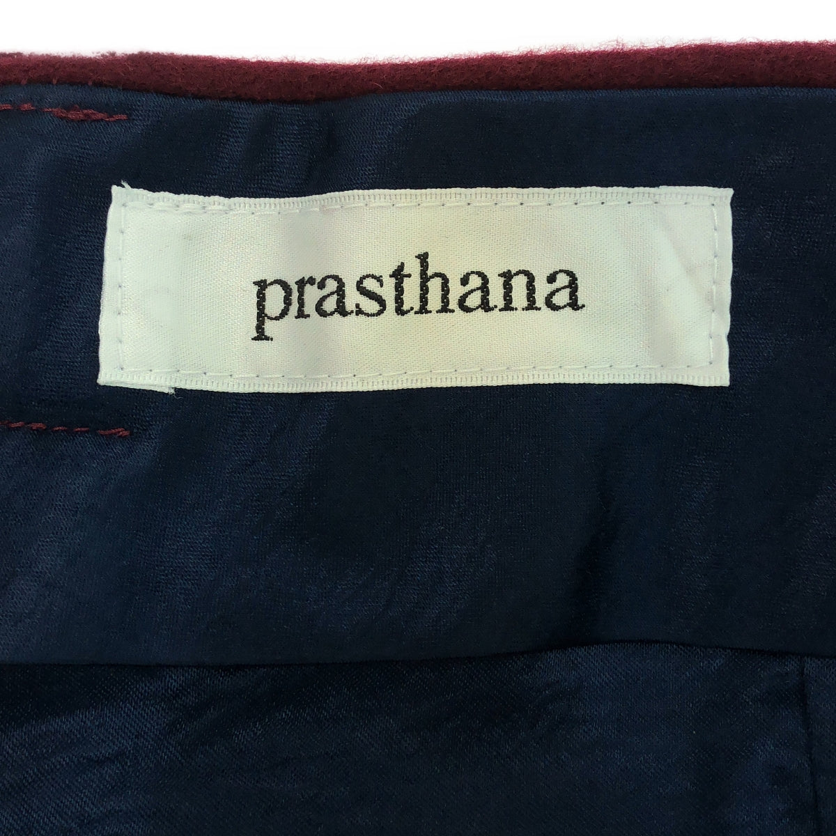 【신품】 prasthana / 프라스타나 | 잔향 lazy slacks / 바지 | M | 보르도 | 남성