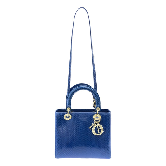 Christian Dior / クリスチャンディオール | M05500 パイソンレザー レディディオール ミディアム 2Way ハンドバッグ |