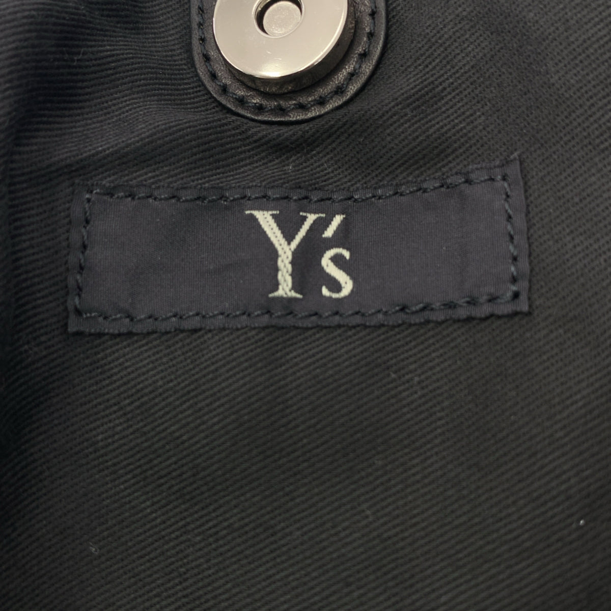 Y's / 와이즈 요우지야마모토 | 소가죽 카우레자 다른 소재 전환 개더 클러치 핸드백 |
