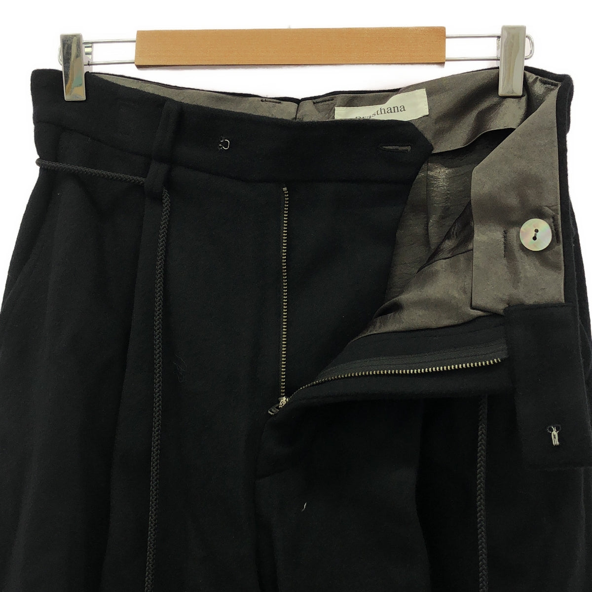 【新品】  prasthana / プラスターナ | 残響 lazy slacks / パンツ | M | ブラック | メンズ