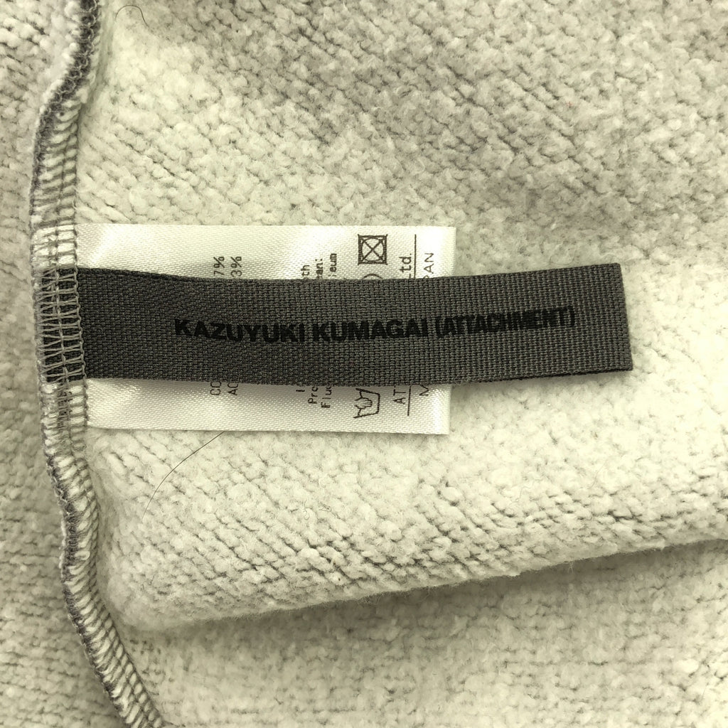 KAZUYUKI KUMAGAI ATTACHMENT / カズユキクマガイアタッチメント | ハイバルキーCo/Ac 裏毛 クルーネック L/S カットソー | 2 | グレー | メンズ