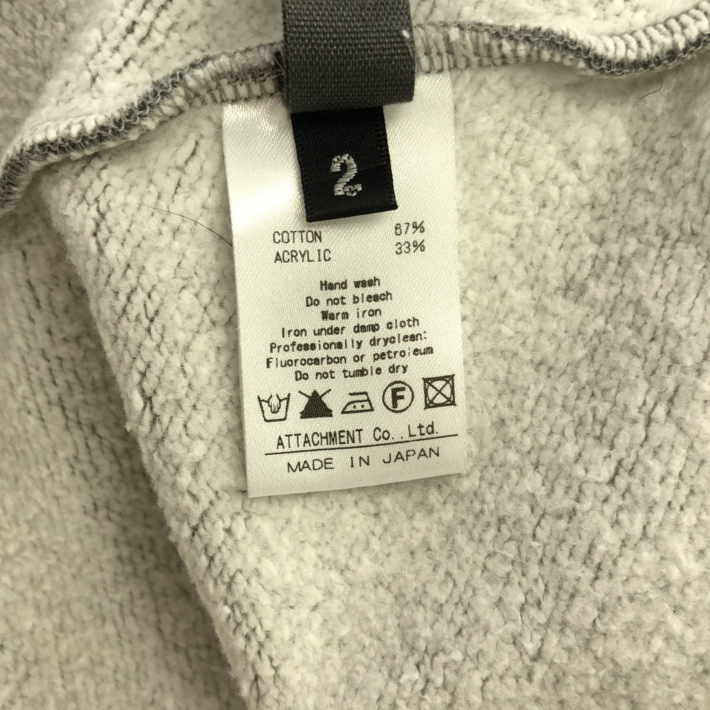 KAZUYUKI KUMAGAI ATTACHMENT / カズユキクマガイアタッチメント | ハイバルキーCo/Ac 裏毛 クルーネック L/S カットソー | 2 | グレー | メンズ