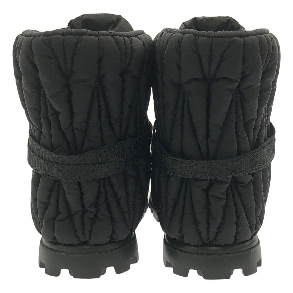 【美品】  miu miu / ミュウミュウ | Padded Matelasse Booties / 5U558D ロゴ ショート ブーツ | 35 | NERO | レディース