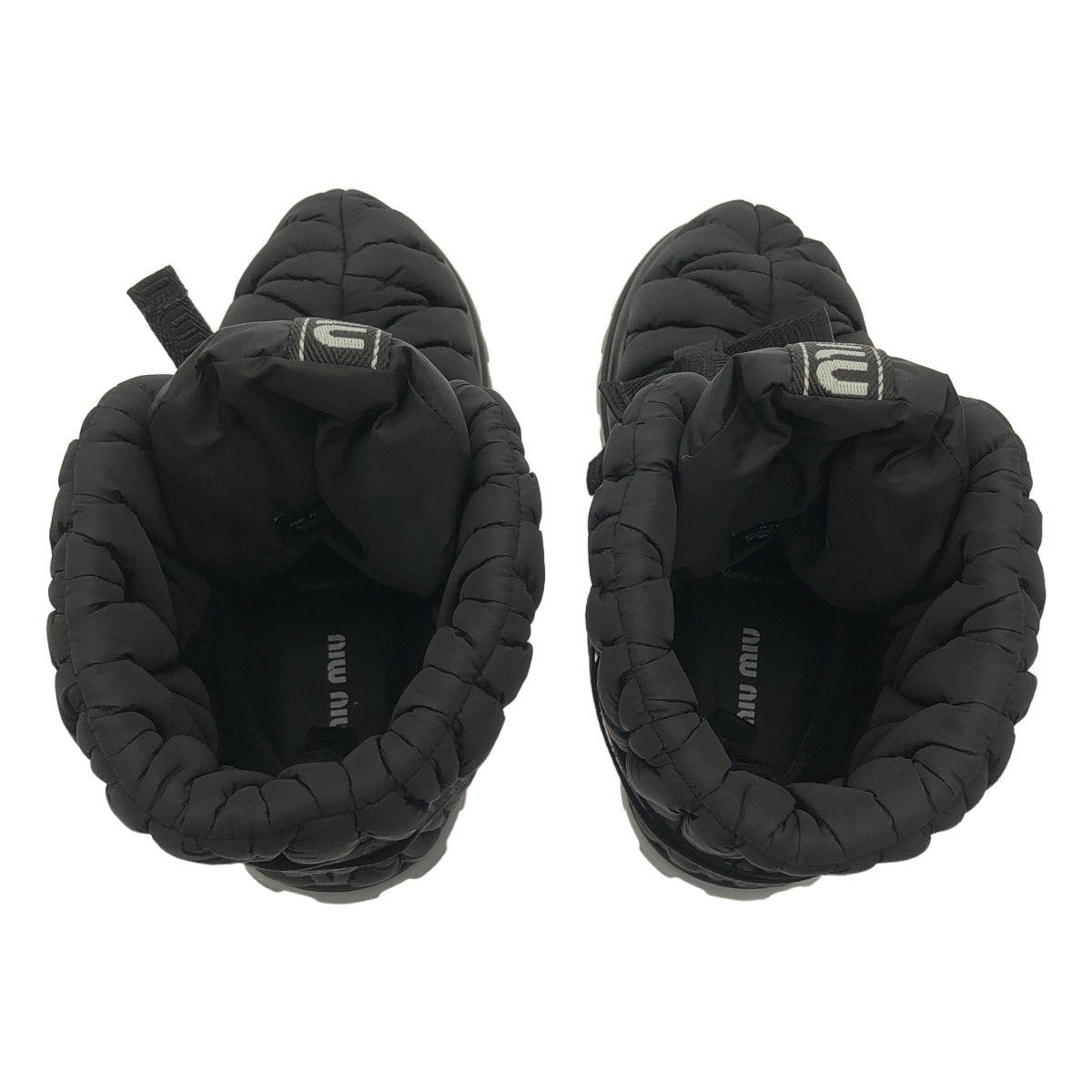 [狀況良好] miu miu / Miu Miu | 加墊絎縫短靴 / 5U558D 標誌短靴 | 35 | NERO | 女款