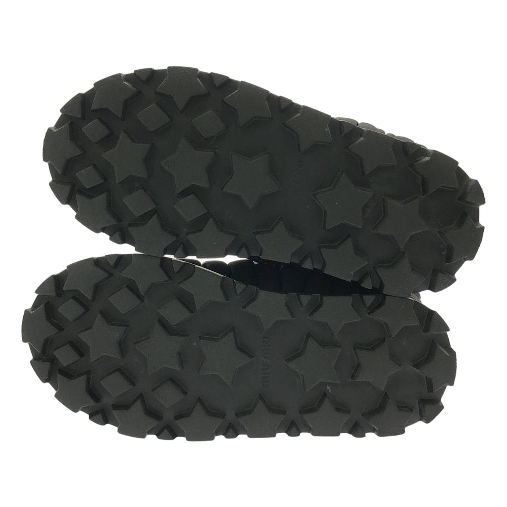 【美品】  miu miu / ミュウミュウ | Padded Matelasse Booties / 5U558D ロゴ ショート ブーツ | 35 | NERO | レディース