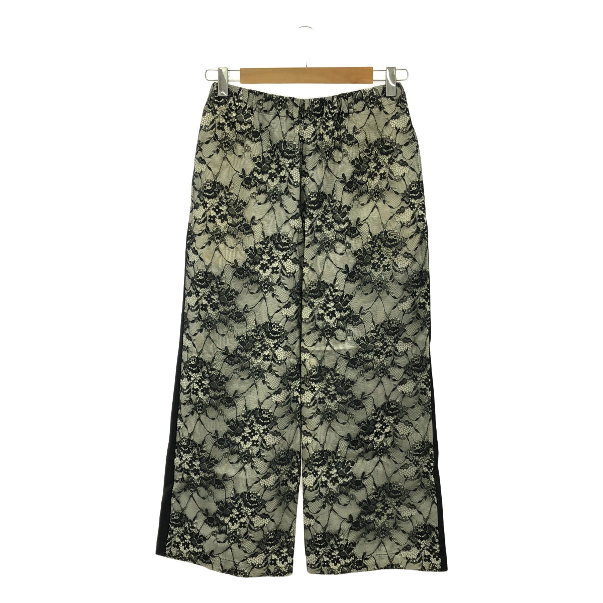 tricot COMME des GARCONS / トリココムデギャルソン | 2016AW | ポリエステル エンブロイダリー レース イージーパンツ | ブラック/ホワイト | レディース