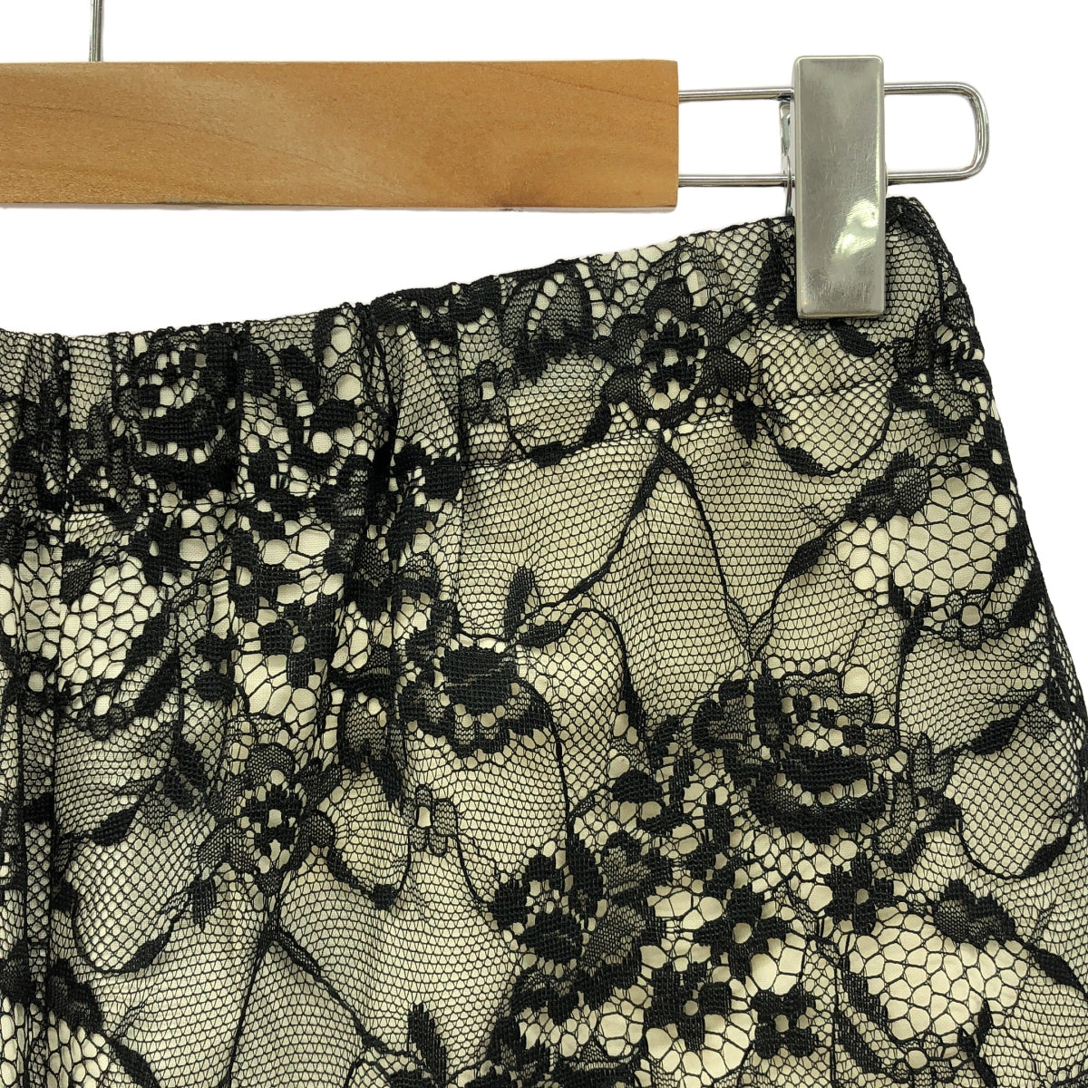 tricot COMME des GARCONS / トリココムデギャルソン | 2016AW | ポリエステル エンブロイダリー レース イージーパンツ | ブラック/ホワイト | レディース