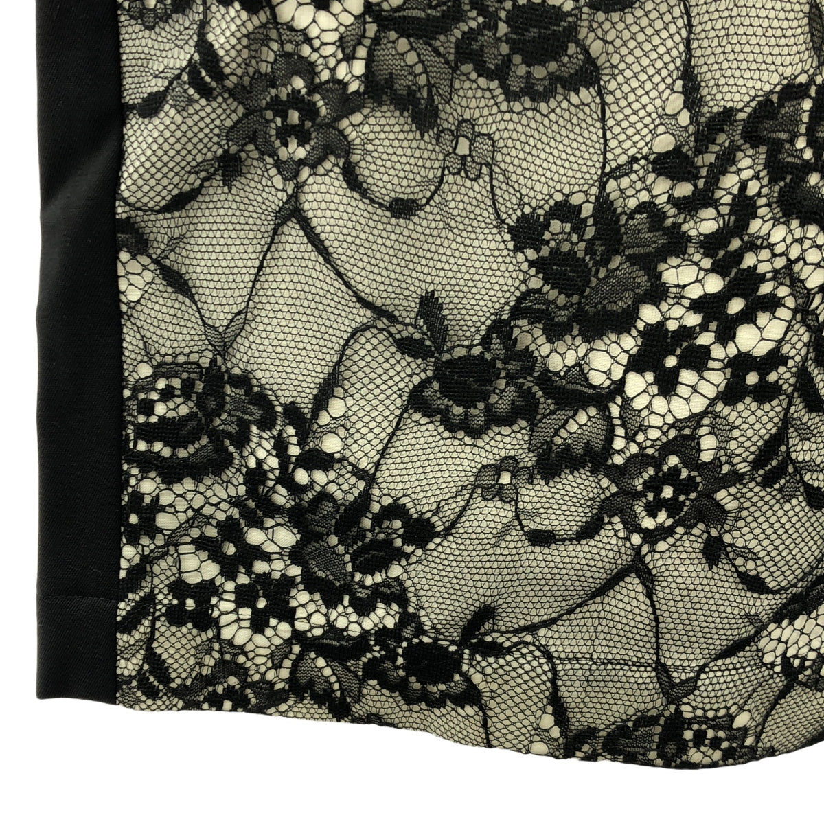 tricot COMME des GARCONS / 트리코콤 데 갤슨 | 2016AW | 폴리 에스테르 엠브로이드 레이스 이지 팬츠 | 블랙/화이트 | 여성