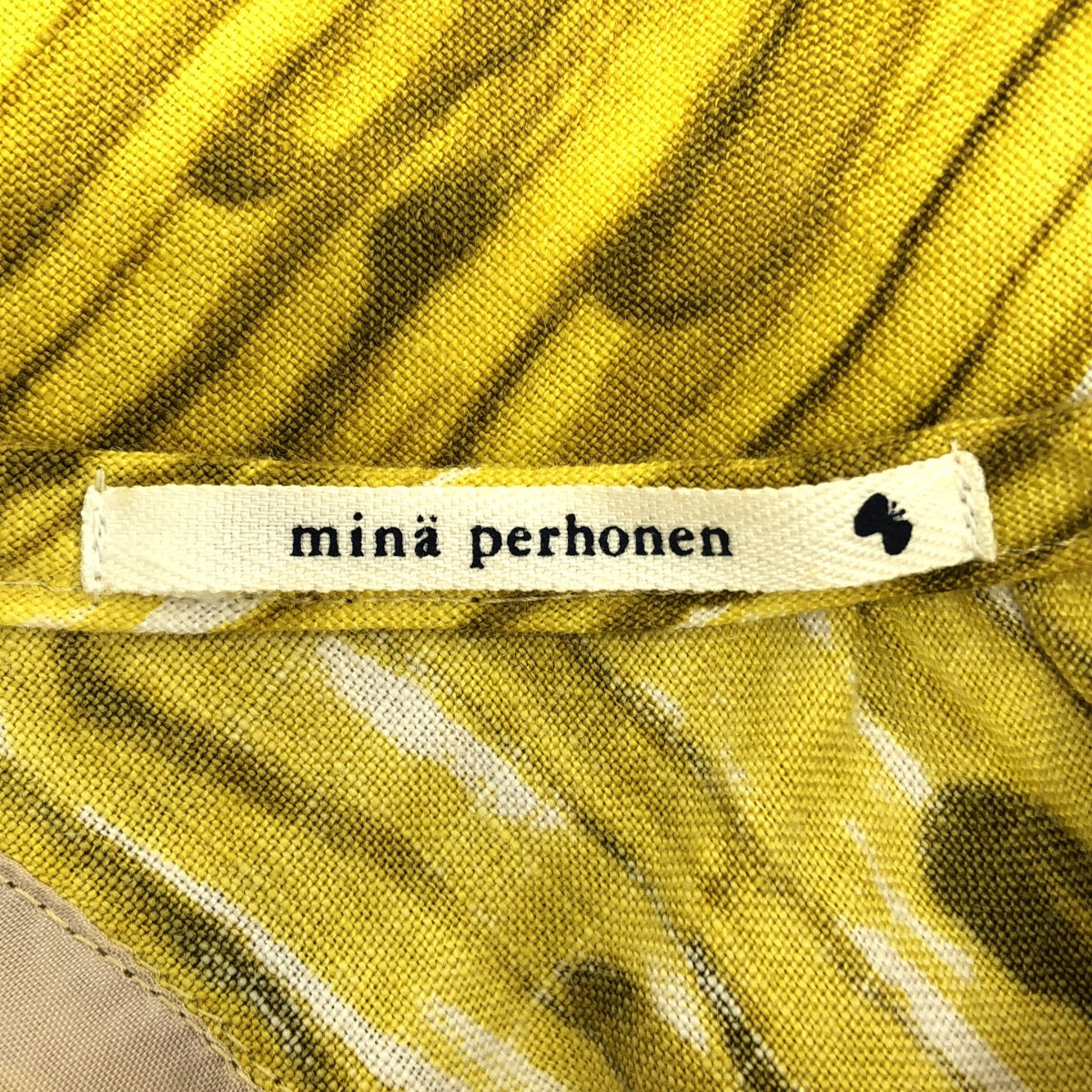 mina perhonen / ミナペルホネン | so-gen / 総柄 リネン ワンピース | 36 | レディース