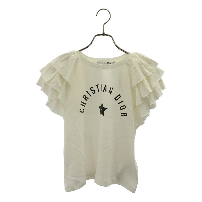 Christian Dior / クリスチャンディオール | ロゴ フリルカラー カットソー Tシャツ | S | レディース