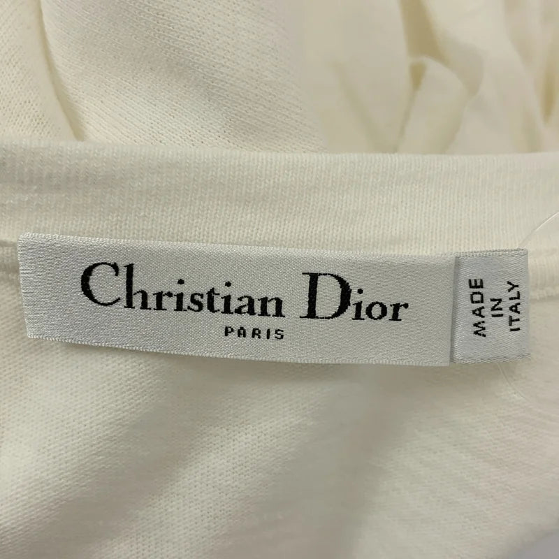 Christian Dior / クリスチャンディオール | ロゴ フリルカラー カットソー Tシャツ | S | レディース