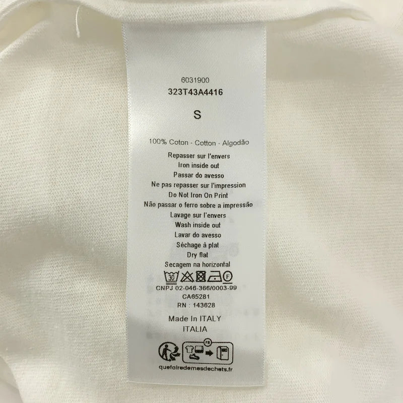 Christian Dior / クリスチャンディオール | ロゴ フリルカラー カットソー Tシャツ | S | レディース