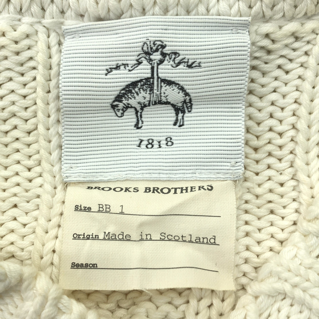 BROOKS BROTHERS / ブルックスブラザーズ | ケーブル ニット セーター プルオーバー | 1 | アイボリー/ボルドー/ダークネイビー | メンズ
