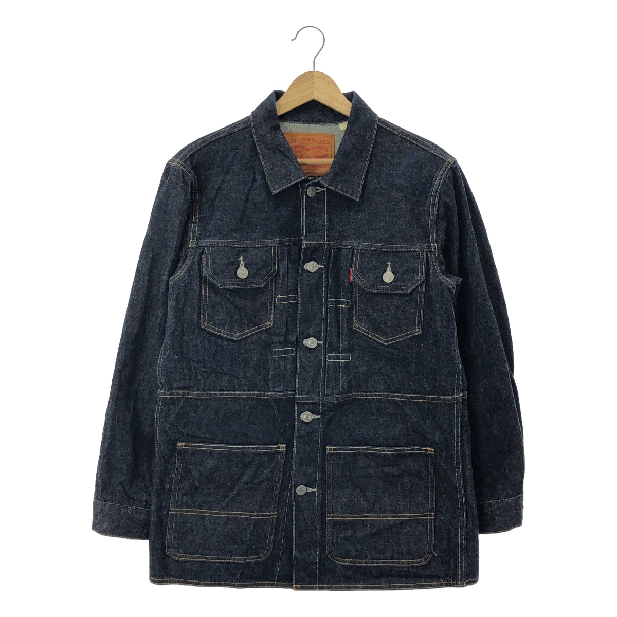 UNDER COVER / 언더커버 | × Levi 's / 리바이스 별주 TRUCKER MID COAT / 트래커 미드 코트 데님 재킷 | S | 인디고 | 남성