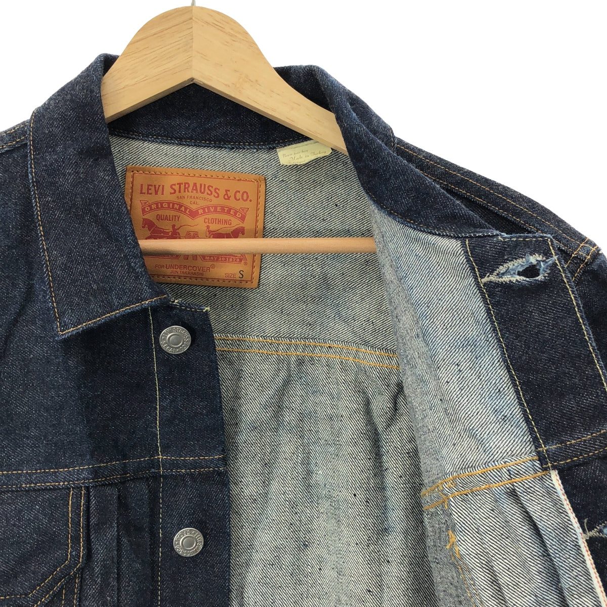 UNDER COVER  / アンダーカバー | × Levi's / リーバイス 別注 TRUCKER MID COAT / トラッカー ミッドコート デニムジャケット | S | インディゴ | メンズ