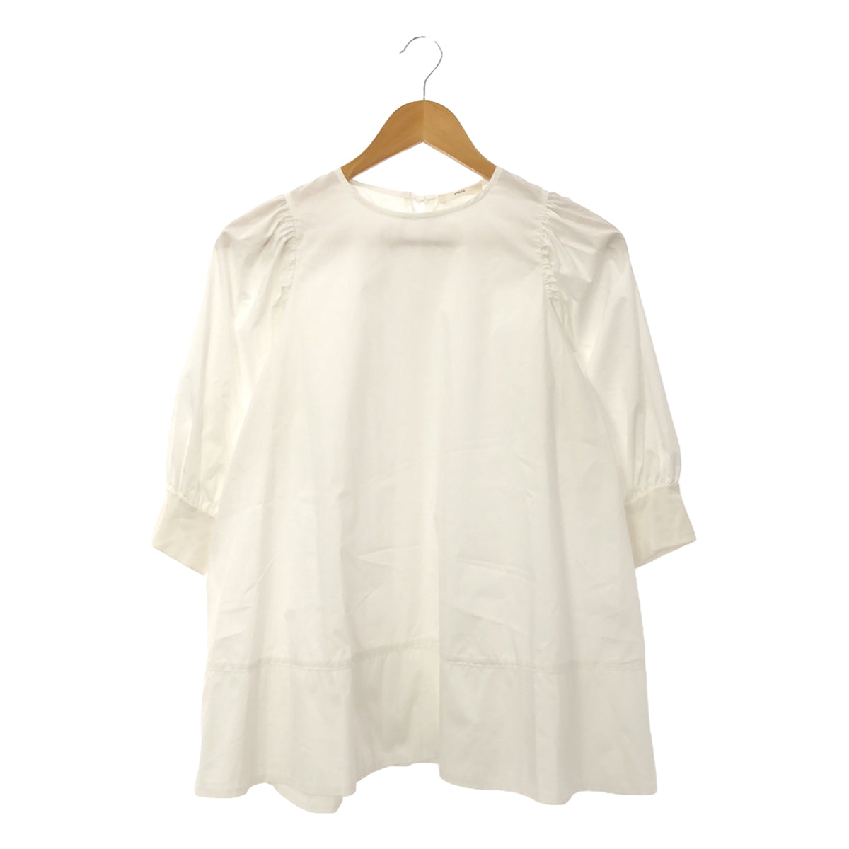 [Good Condition] yori | Side Gathered Puff Blouse | F | White | Women's