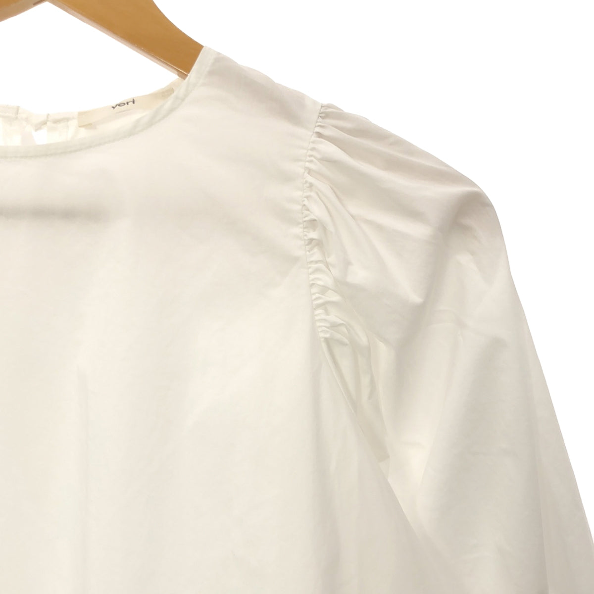 [Good Condition] yori | Side Gathered Puff Blouse | F | White | Women's