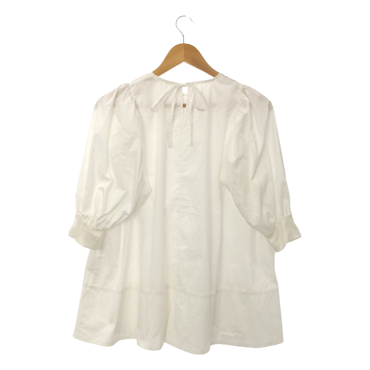 [Good Condition] yori | Side Gathered Puff Blouse | F | White | Women's