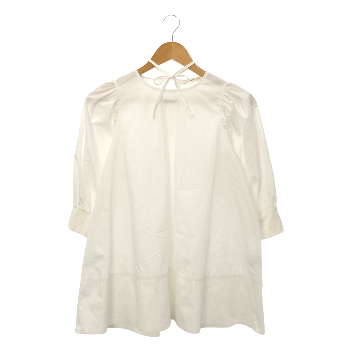 [Good Condition] yori | Side Gathered Puff Blouse | F | White | Women's