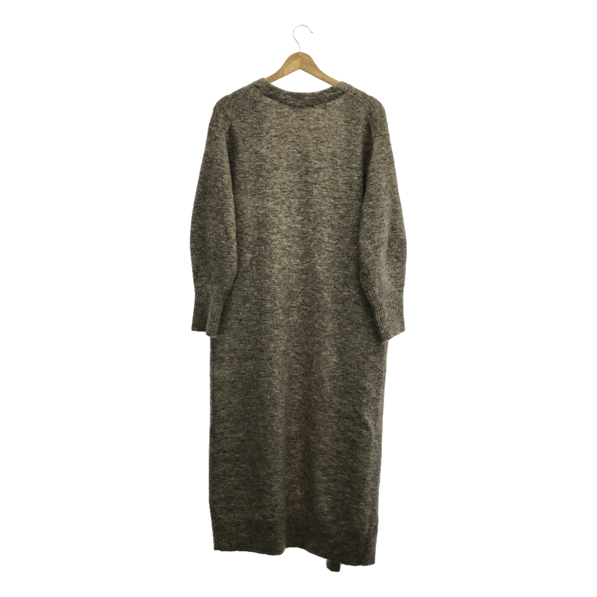 UNITED ARROWS | Mohair Blend Long Knit Gown Cardigan | Gray | Women's