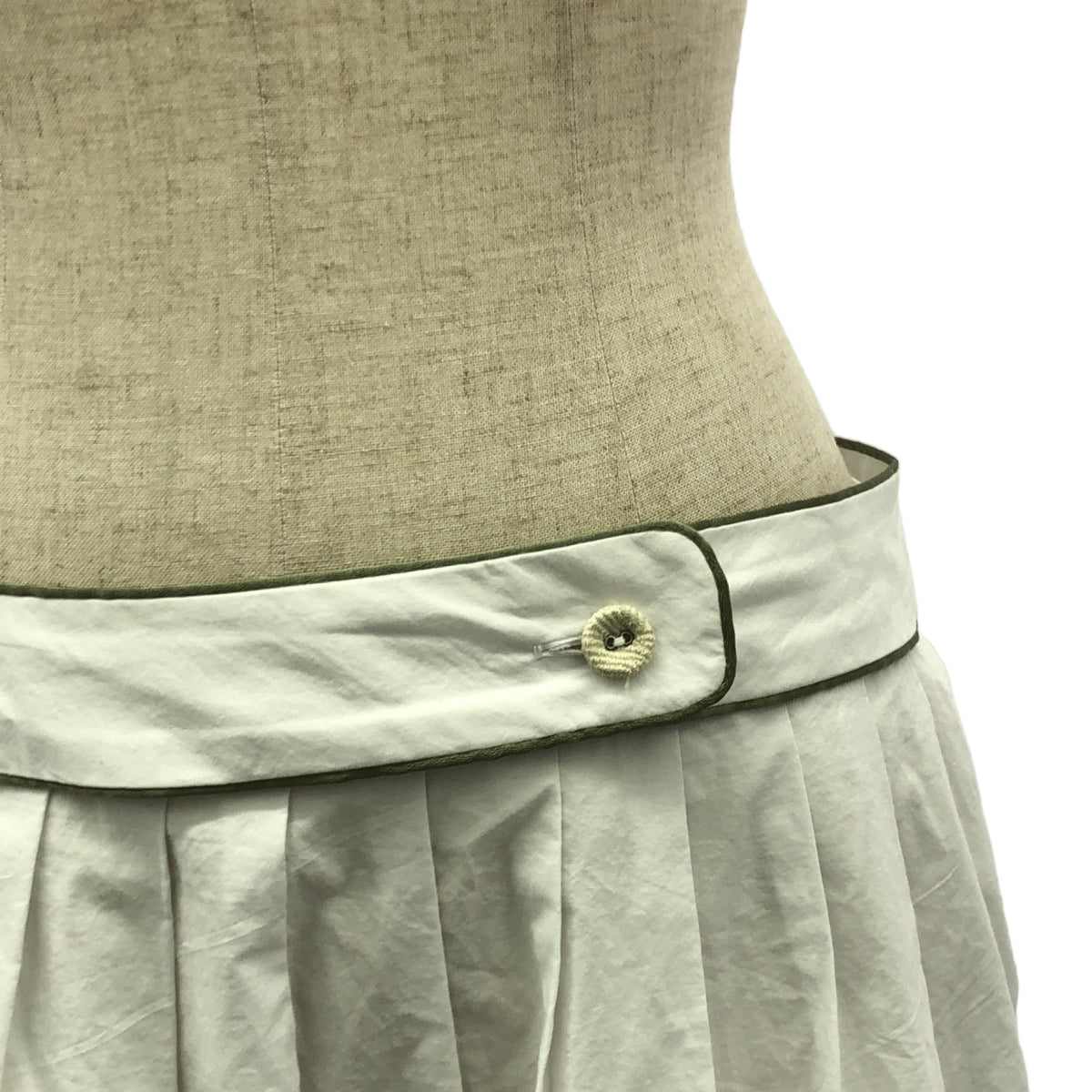 【美品】  mina perhonen / ミナペルホネン | 2018SS | tanpopo / たんぽぽ エンブロイダリー ベルテッド スカート / 裏地付き | 40 | white | レディース