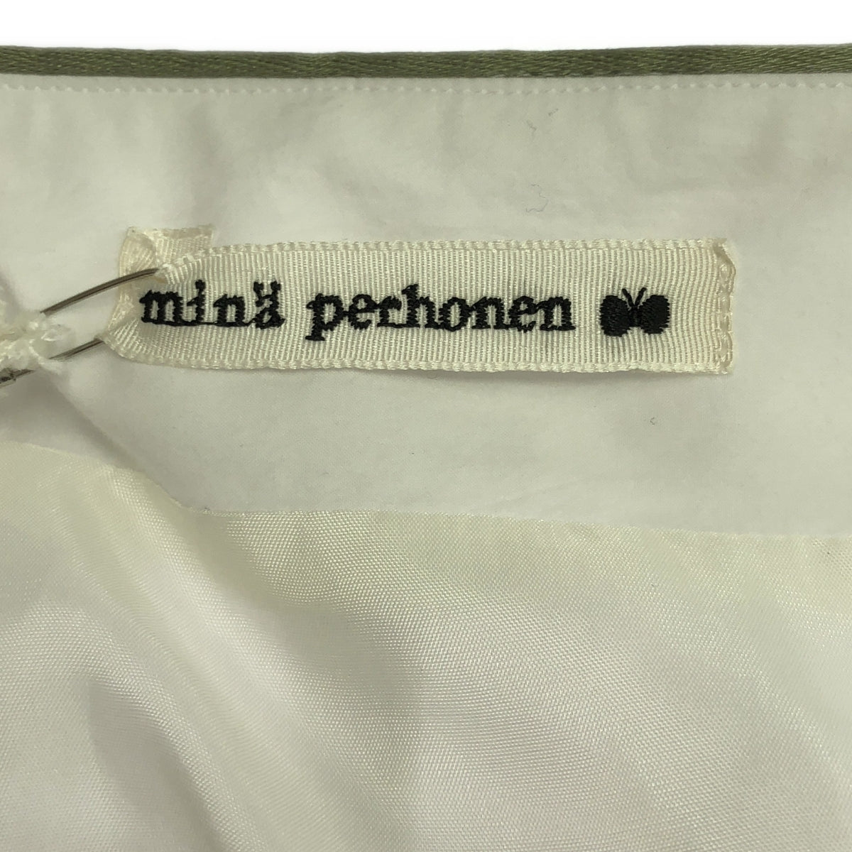 【미품】 mina perhonen / 미나펠호넨 | 2018SS | tanpopo / 탄포포 엠브로이드 벨티드 스커트 / 안감 포함 | 40 | white | 여성