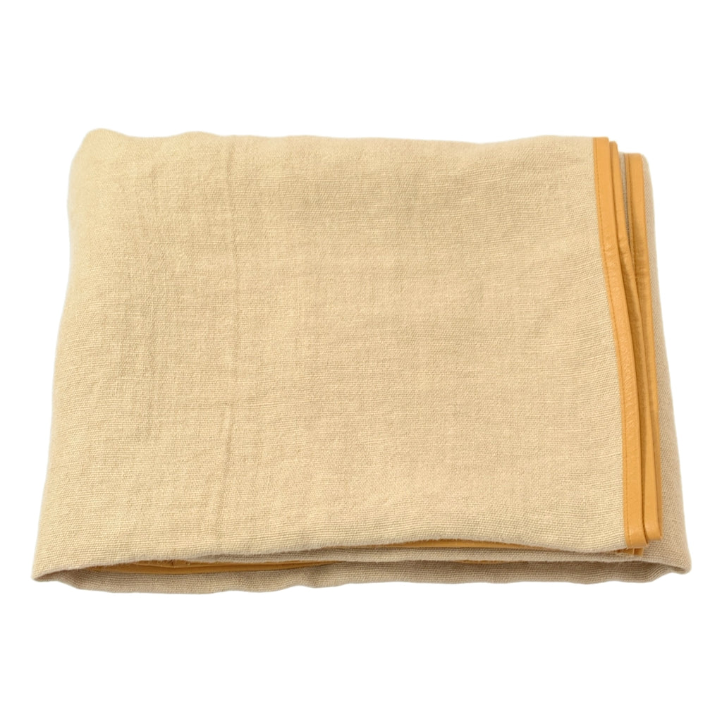 ASAUCE MELER / アソース メレ | リネン レザー パイピング ストール |