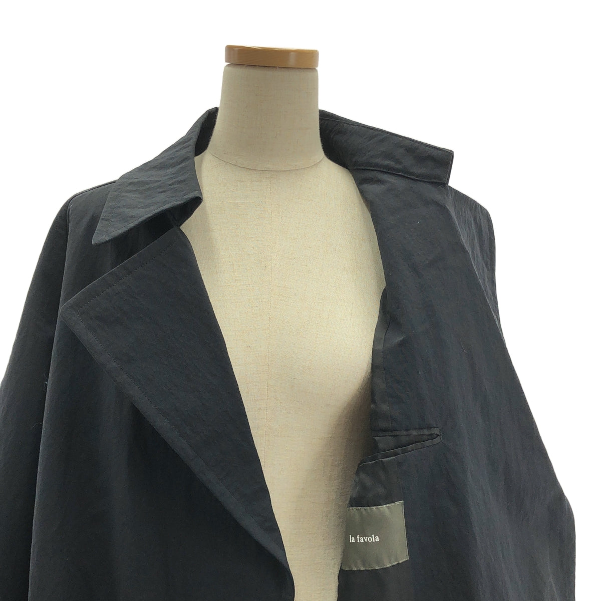 【新品】  La Favola / ラファーヴォラ | ナイロン ラップコート | 1 | ブラック | メンズ