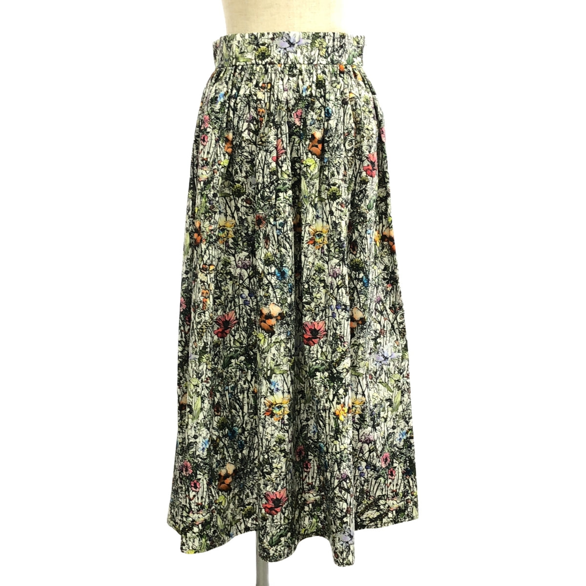 Christian Dior | 2021SS | All-over Millefleur Flower Gathered Voluminous Skirt | 36 | Women's