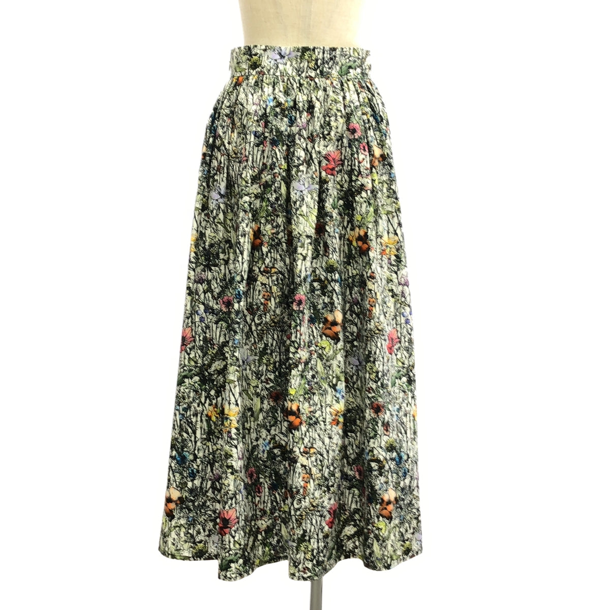 Christian Dior | 2021SS | All-over Millefleur Flower Gathered Voluminous Skirt | 36 | Women's