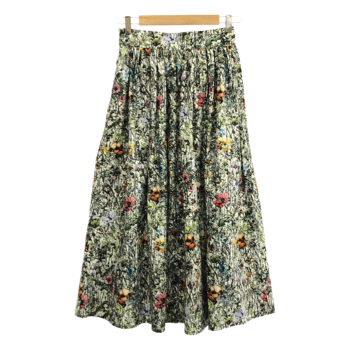 Christian Dior | 2021SS | All-over Millefleur Flower Gathered Voluminous Skirt | 36 | Women's