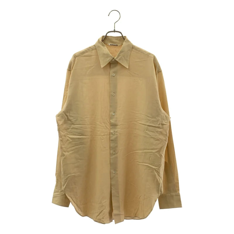 AURALEE / オーラリー | SHUTTLE GEORGETTE CLOTH SHIRTS シャトルジョーゼットクロスシャツ | 3 | メンズ