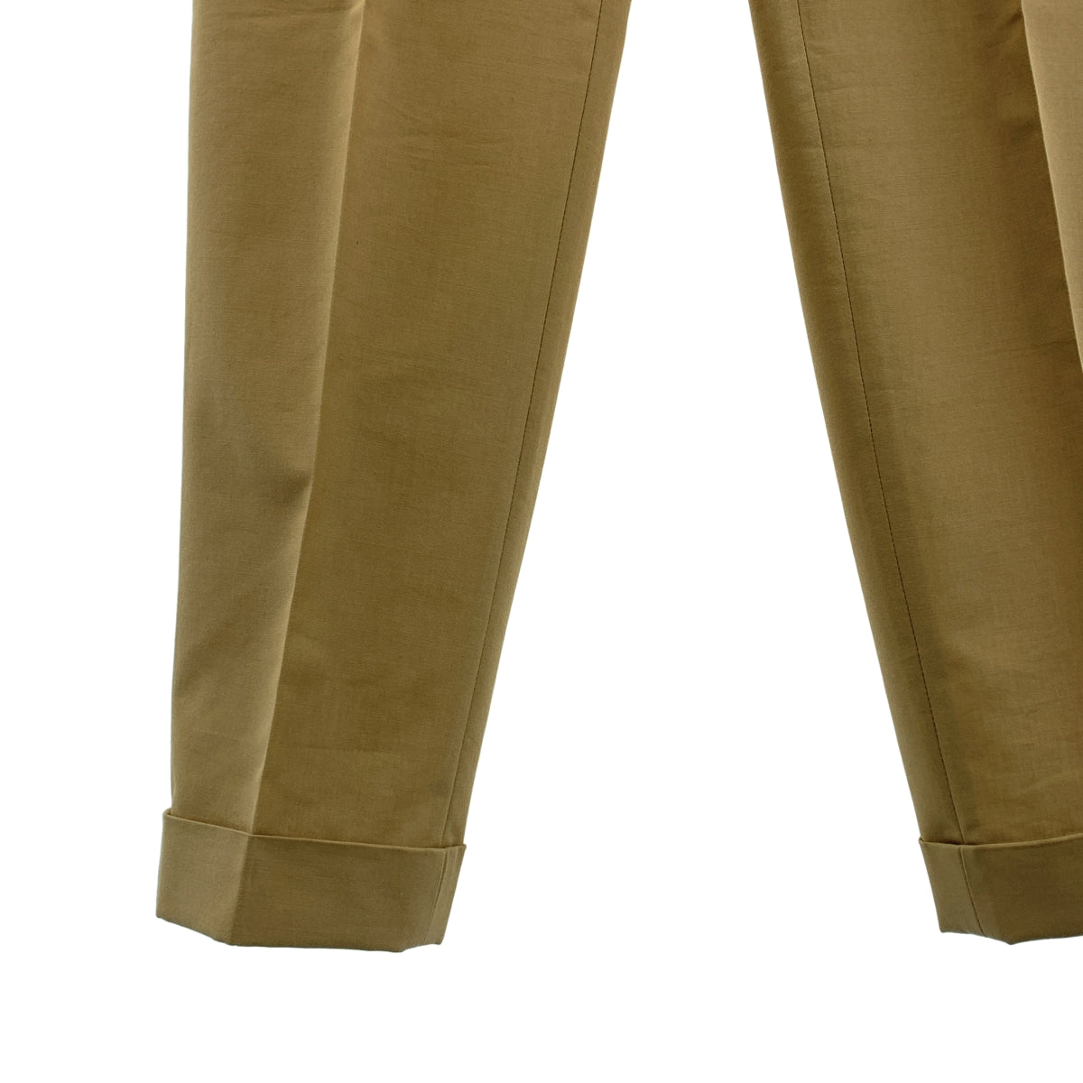 【成色極佳】TOMORROWLAND | 羊毛棉混紡熱帶風情雙褶修身休閒褲 | 46碼 | 米色 | 男士