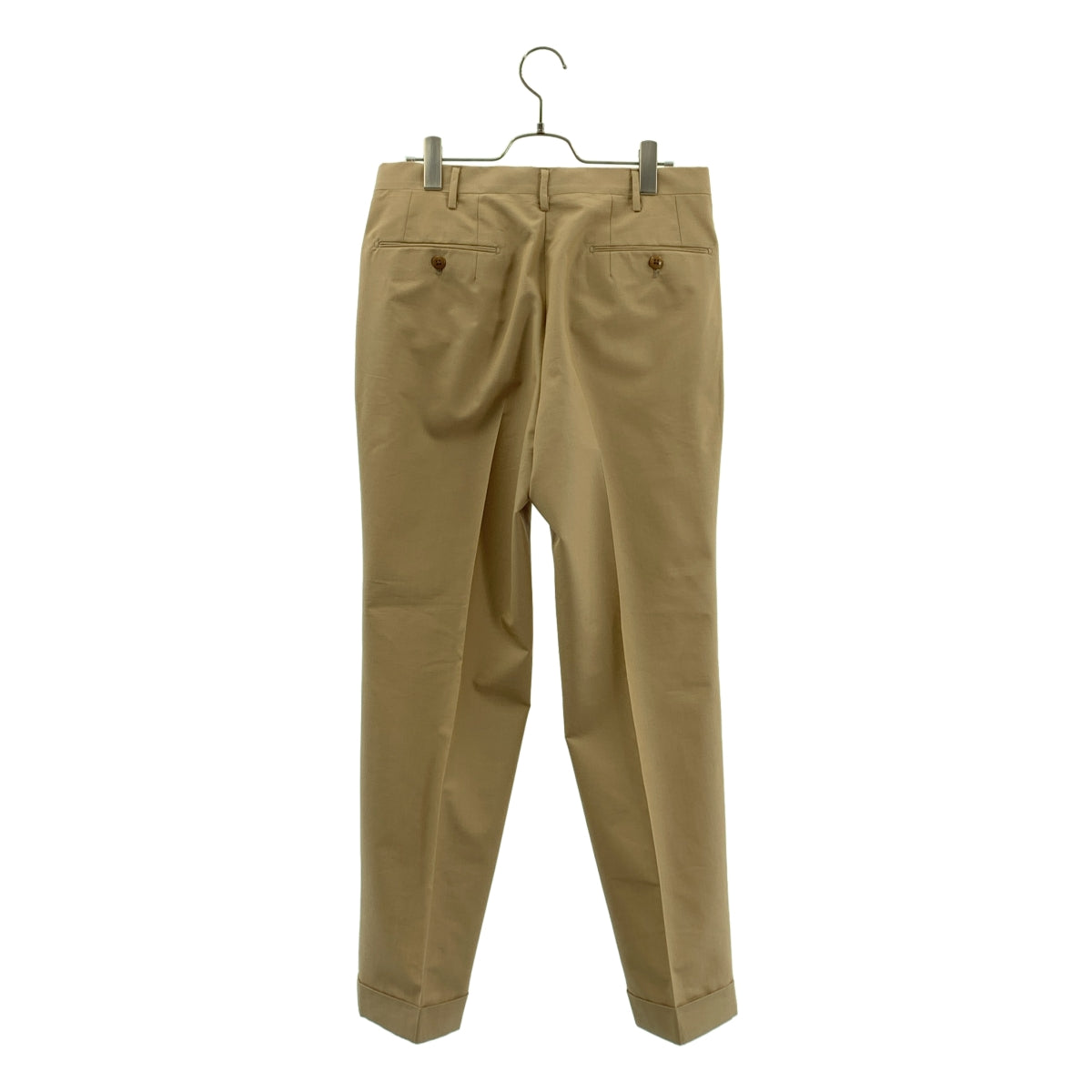 【成色極佳】TOMORROWLAND | 羊毛棉混紡熱帶風情雙褶修身休閒褲 | 46碼 | 米色 | 男士