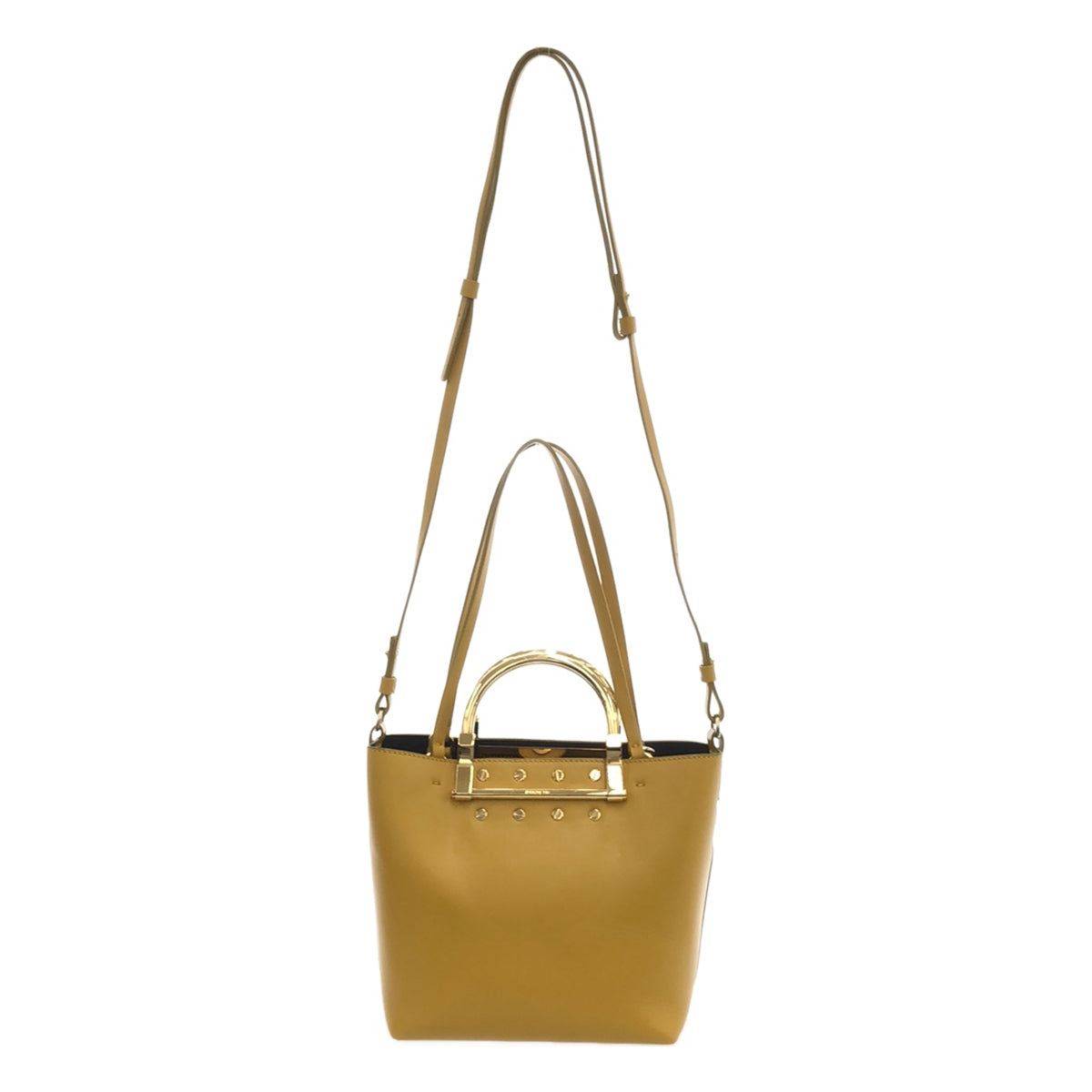 贊切蒂 | 3way 金色手柄迷你包 |黃色/金色 |女性的