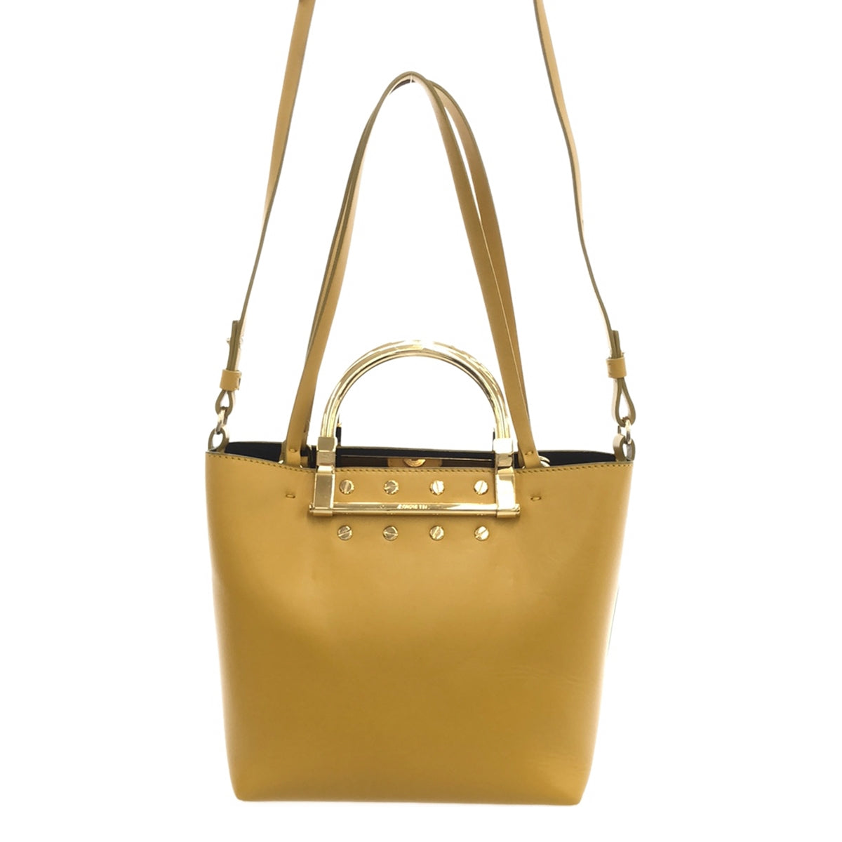 贊切蒂 | 3way 金色手柄迷你包 |黃色/金色 |女性的