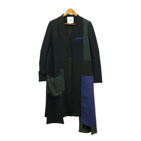 UN3D / Unsreed | Patchwork No-Collar Chester Coat | F | Women's