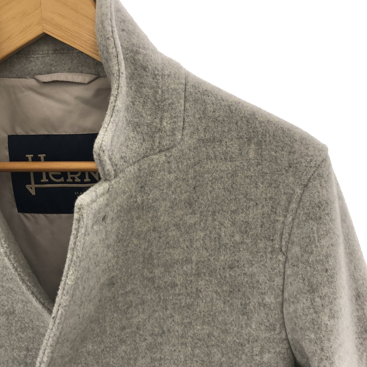 HERNO | Wool single chesterfield coat | 46 | Light grey | Men's