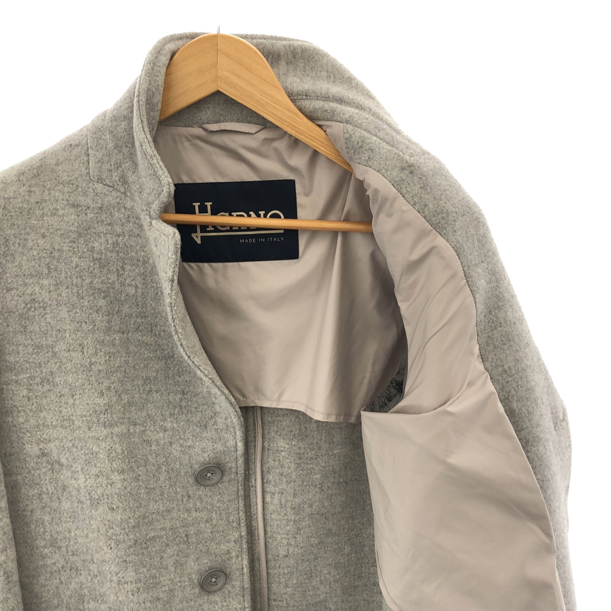 HERNO | Wool single chesterfield coat | 46 | Light grey | Men's